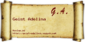 Geist Adelina névjegykártya